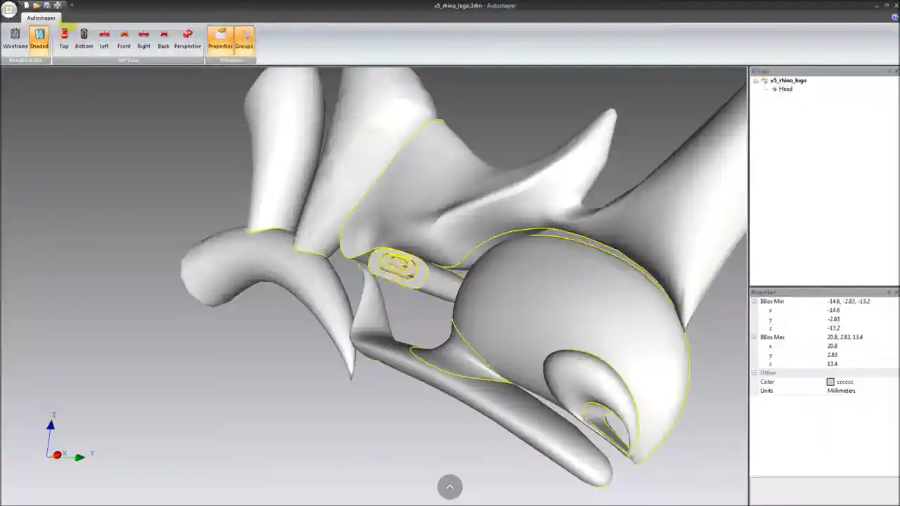 Autoshaper converts nurbs from Rhino 3DM into STEP file