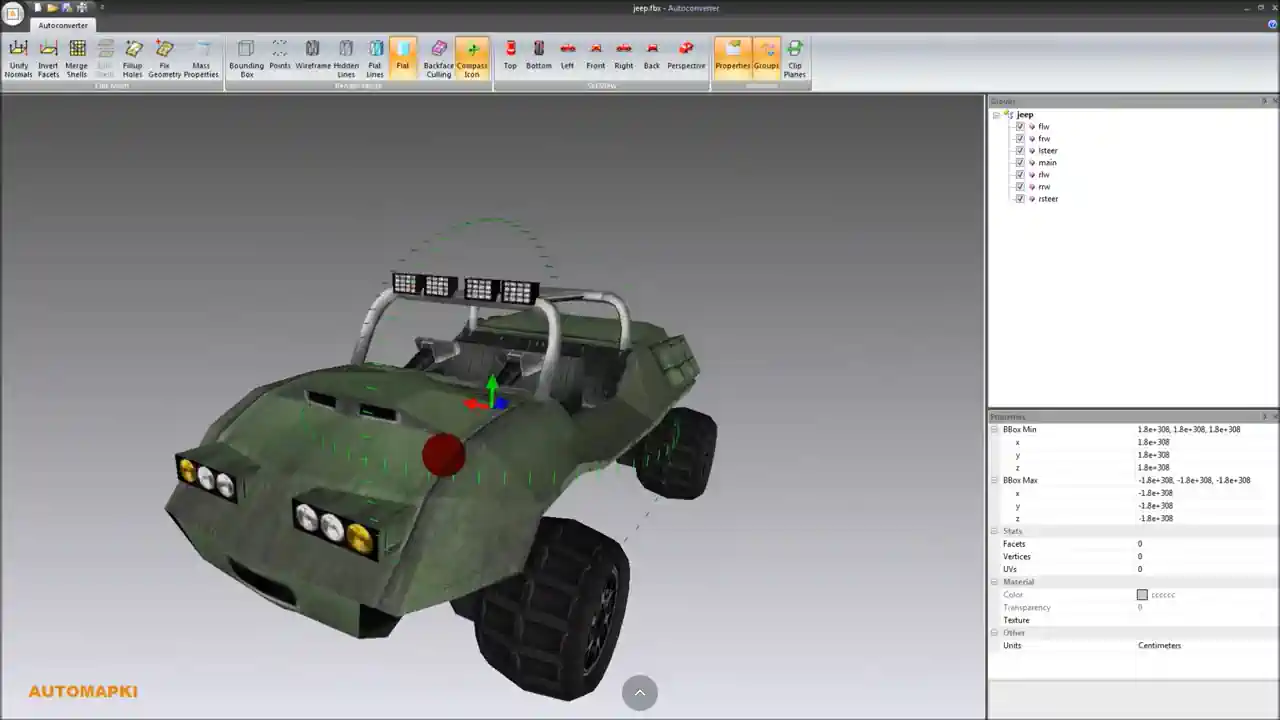 Convert FBX to OBJ file format