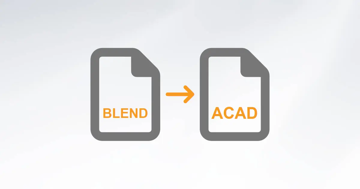 Convert BLEND to AutoCAD