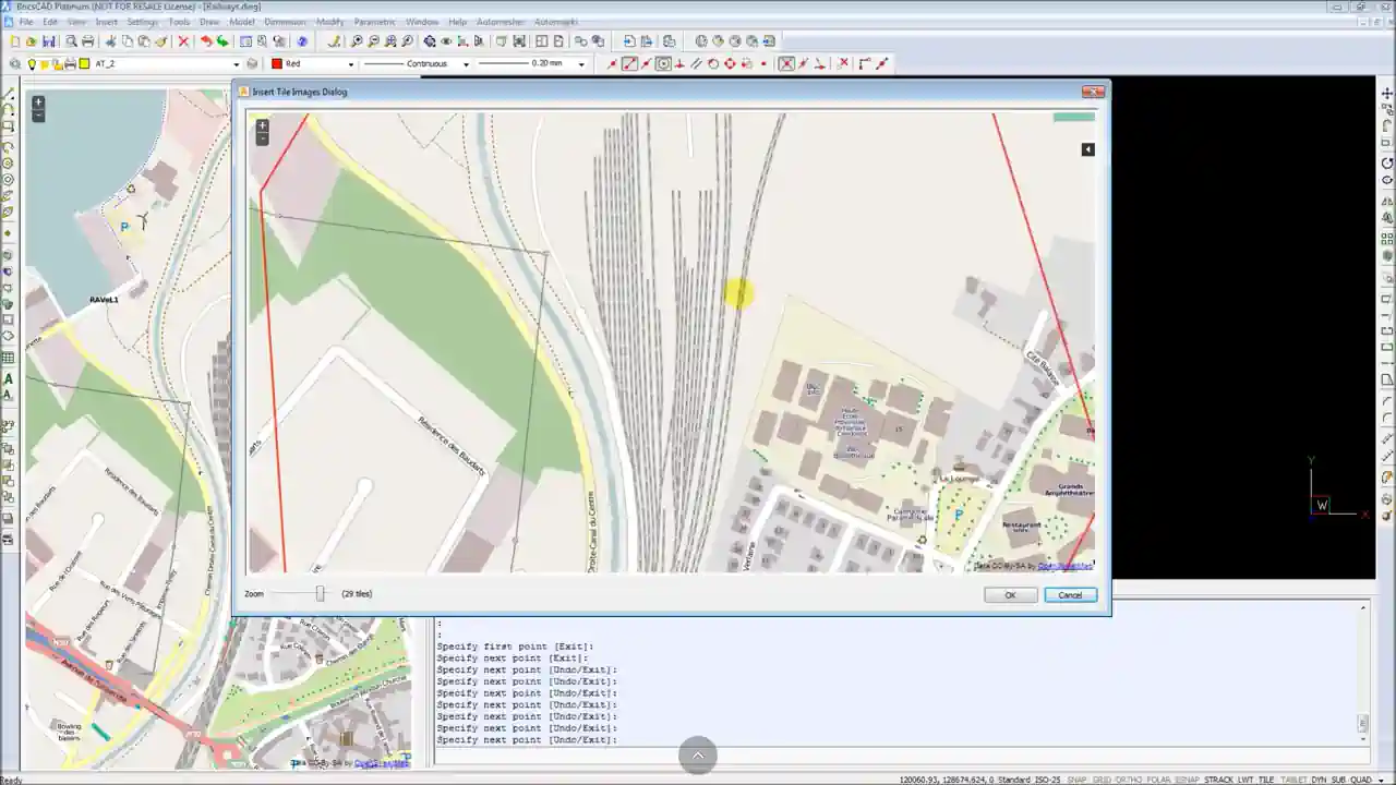 Draw in BricsCAD on Top of Web Map Background image